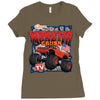 Off Road Monstre Truck Ladies Fitted T-Shirt