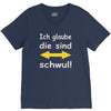 ich glaube die sind schwul V-Neck Tee