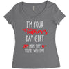 i'm your father's day gift mom says you're welcome, Women's Triblend Scoop T-shirt