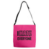 funny t shirt i hate everyone rude tee offensive shirt Adjustable Strap Totes