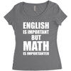 english is important but math is importanter Women's Triblend Scoop T-shirt