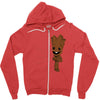hidden groot [converted] Zipper Hoodie