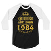 queens are born in 1984 3/4 Sleeve Shirt