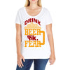 drink beer fuck fear Ladies Curvy T-Shirt