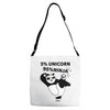5 Percent Unicorn 95 Percent Ninja Adjustable Strap Totes