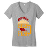 drink beer fuck fear Women's V-Neck T-Shirt