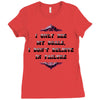 i only see my goals Ladies Fitted T-Shirt