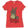 totoro Ladies Fitted T-Shirt