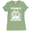 guitar god t shirt personalised guitarists Ladies Fitted T-Shirt