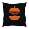 halloween forget candy give me tacos pumpkin Throw Pillow