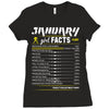 January Girl Facts Aquarius Ladies Fitted T-Shirt