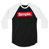 simple red 3/4 Sleeve Shirt