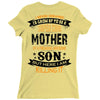 Super Cool Mother Of A Freaking Awesome Son Ladies Fitted T-Shirt