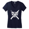 don't mess with the chef Women's V-Neck T-Shirt