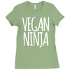 vegan ninja Ladies Fitted T-Shirt