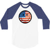 patriotic smiley face 3/4 Sleeve Shirt