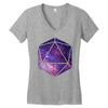 d20 galaxy Women's V-Neck T-Shirt