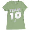team 10  silver Ladies Fitted T-Shirt
