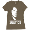 steven seagal out for justice retro Ladies Fitted T-Shirt