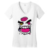 angry zombie Women's V-Neck T-Shirt