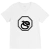 snake black V-Neck Tee