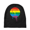 rainbow colored stripes dot running splashes Baby Beanies