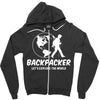 Backpacker Let's Explore The World Zipper Hoodie