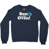Bun in the Oven with Heart Baby Boy Crewneck Sweatshirt