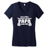 what world's greatest papa Women's V-Neck T-Shirt