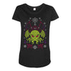 Merry Cthulhu Christmas Ugly Cool T shirts Maternity Scoop Neck T-shirt