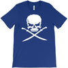 biker pirate skull bones swords T-Shirt