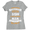 Super Cool Son Of A Freaking Awesome Mom Ladies Fitted T-Shirt