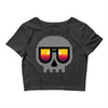 sunset skull Crop Top
