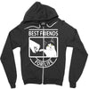 cat best friends for life Zipper Hoodie