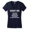 August Girl Hated By Many Women's V-Neck T-Shirt