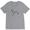 zebra pattern V-Neck Tee