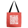 alcohol is a solution funny t shirt geek science alcohol shirt party b Tote Bags
