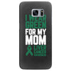 i wear green for my mom liver cancer awareness Samsung Galaxy S7 Edge Case