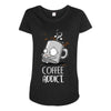 coffee addict Maternity Scoop Neck T-shirt