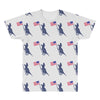Patriotic T-Rex All Over Men's T-shirt