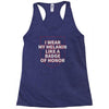 i wear my melanin like a badge of honor Racerback Tank