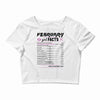 February Girl Facts Pisces Crop Top