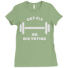 clever gym pun Ladies Fitted T-Shirt