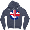 mod union jack, ideal gift, birthday present Zipper Hoodie