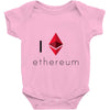 I Love Ethereum Baby Onesie