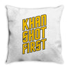 who shot first Throw Pillow