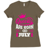 Queens Are Born in July Ladies Fitted T-Shirt