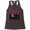 christmas dogs and paws Racerback Tank