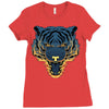 tiger fire Ladies Fitted T-Shirt