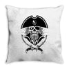 skull with beard Throw Pillow